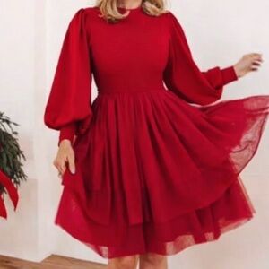 Ivy City Co Red Cosette Dress